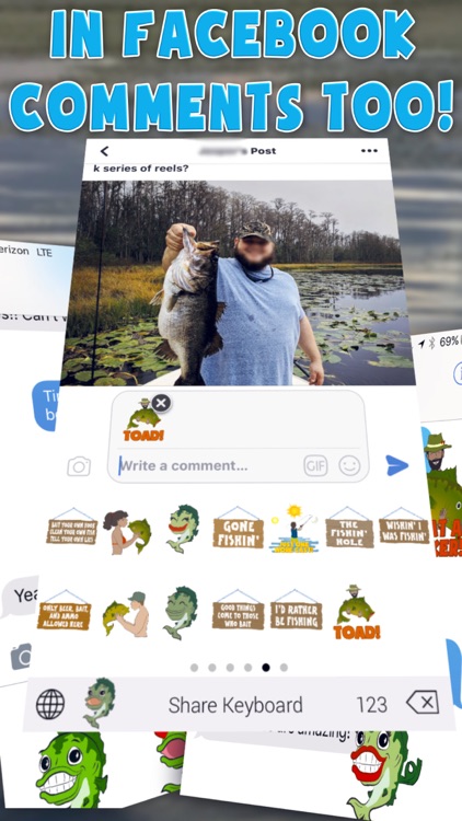 Bass Fishing Emoji Stickers