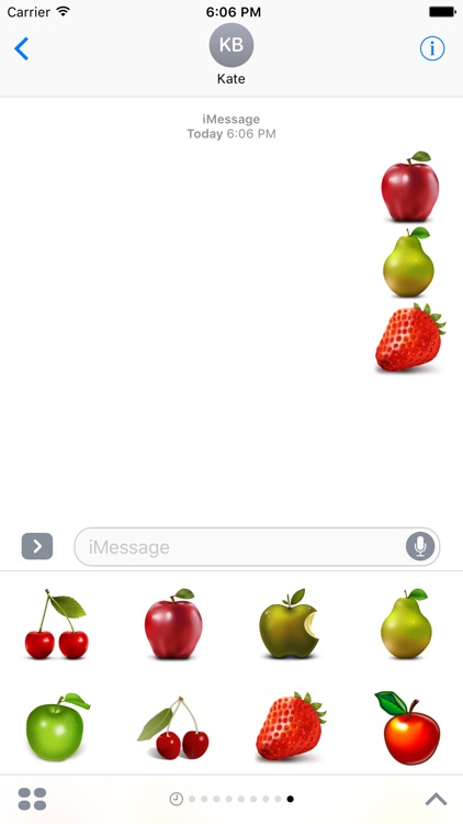 Fruit Stickers Pack For iMessage