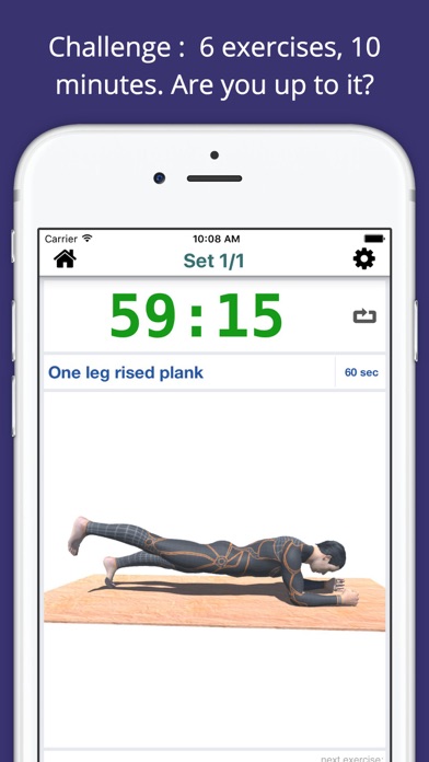 10 Min PLANKS Workout Challenge Free - Tone, Abs screenshot 2