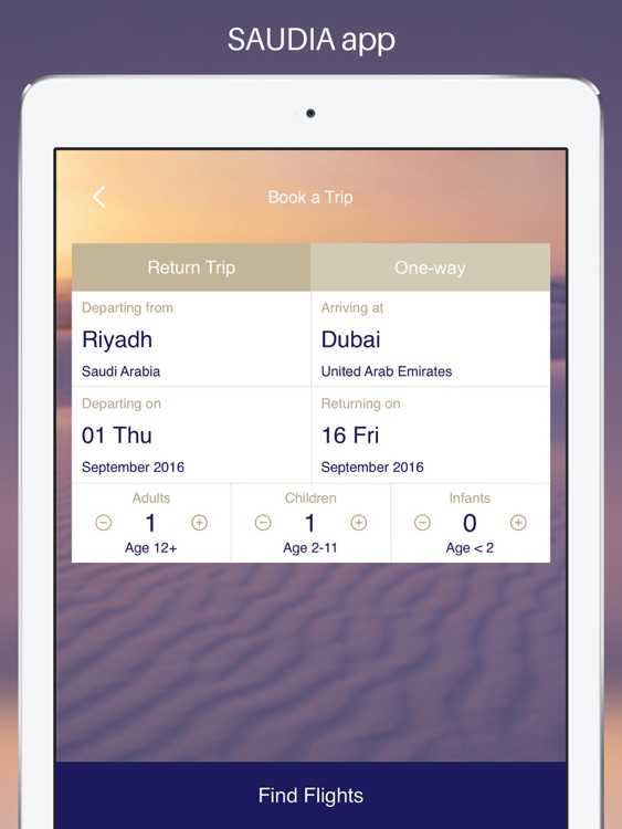 SAUDIA for iPad