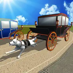 Dog Cart Race : sled dog race by driving  wagons app icon