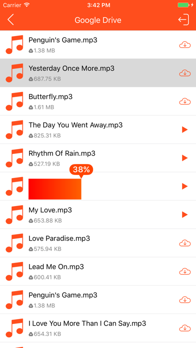 Music Cloud - Songs Player for GoogleDrive,Dropboxのおすすめ画像1