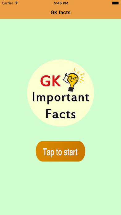 Screenshot #1 pour GK Important Facts