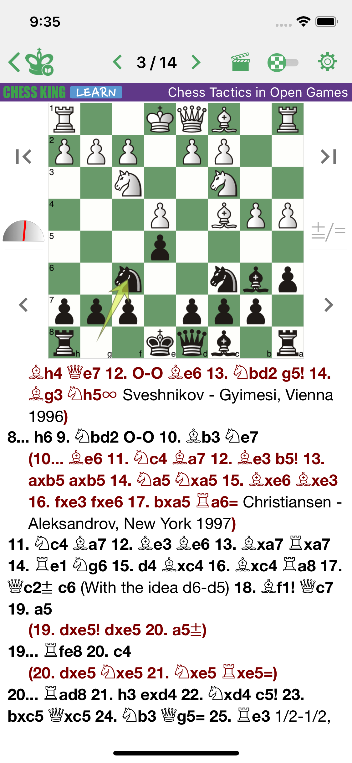 Chess Tactics in Open games screenshot 2