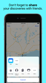 Measure distance on map. Land screenshot