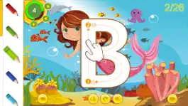 Game screenshot ABC Alphabet Tracing Mermaid Coloring for kids mod apk