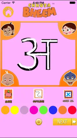 Game screenshot Learn and Write Hindi Alphabets with Bheem hack