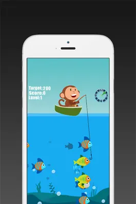 Game screenshot Monkey Fishing Catch Big Fish Game For Kids apk
