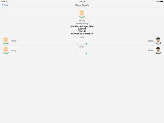 Ping Pong Scorer Pro iPad screenshot 5 - Sports app