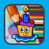 Game Cake Coloring Page for Kids Painting