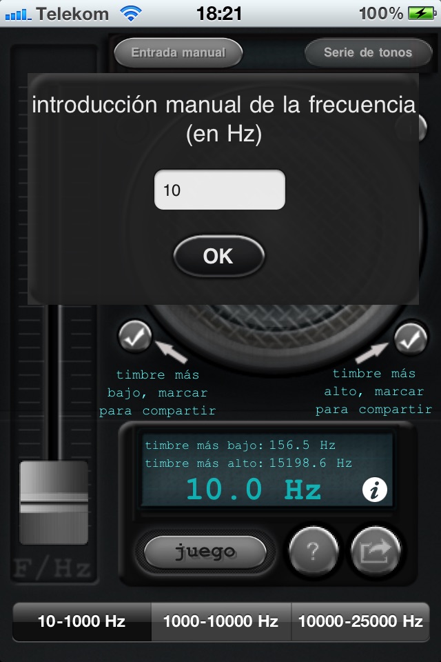 Tone generator screenshot 2