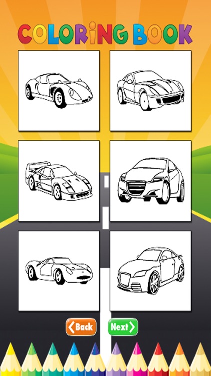 luxury Car Coloring Book - Activities for Kids screenshot-3