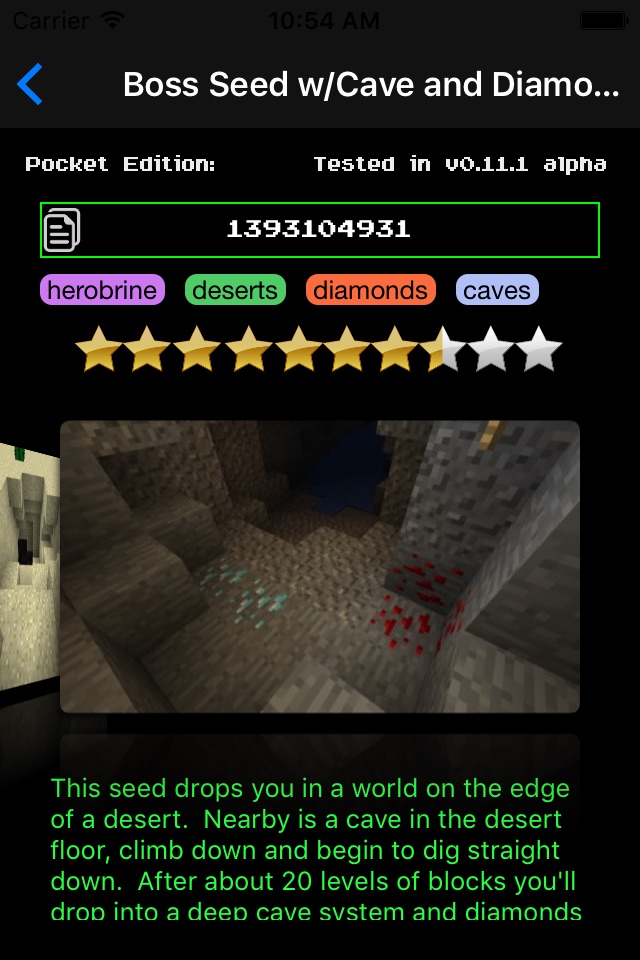 Amazing Seeds for Minecraft Pro Edition screenshot 3