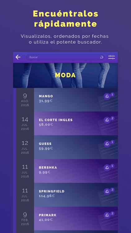 Saved! Escanea y organiza tus tickets