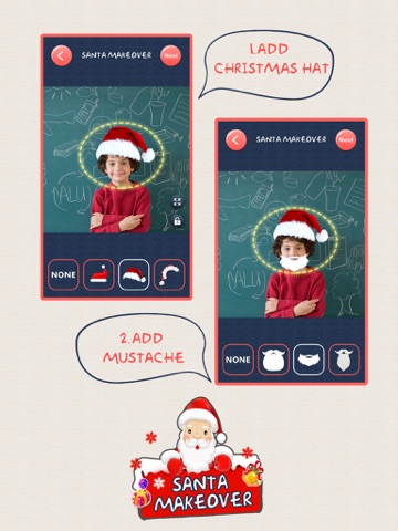 Christmas Makeover FREE - Santa Claus Photo Editor to Add Hat, Mustache & Costumeのおすすめ画像2