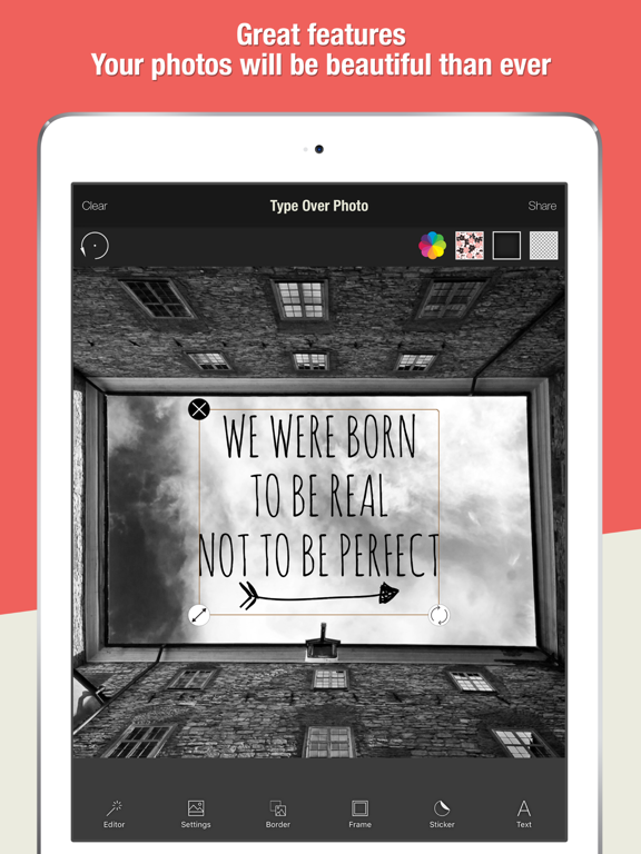 Type Over - Typography Generator, Graphic Design iPad screenshot 3 - Photo & Video app