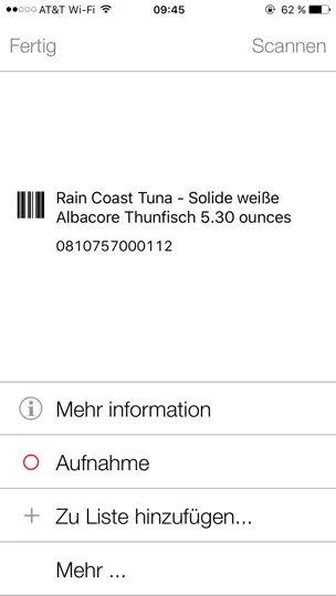 Screenshot von Digit-Eyes auf dem iPhone 2