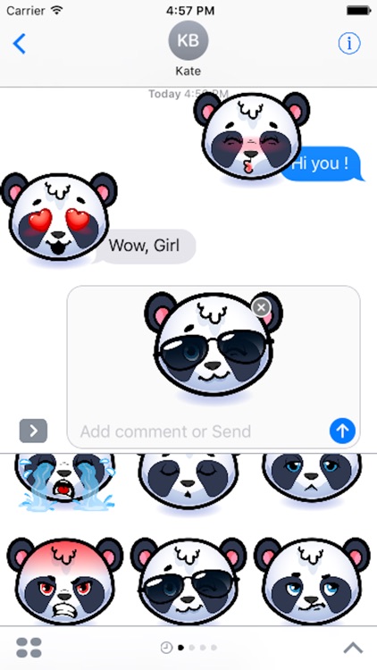 Emotion Panda Sticker - Emoji