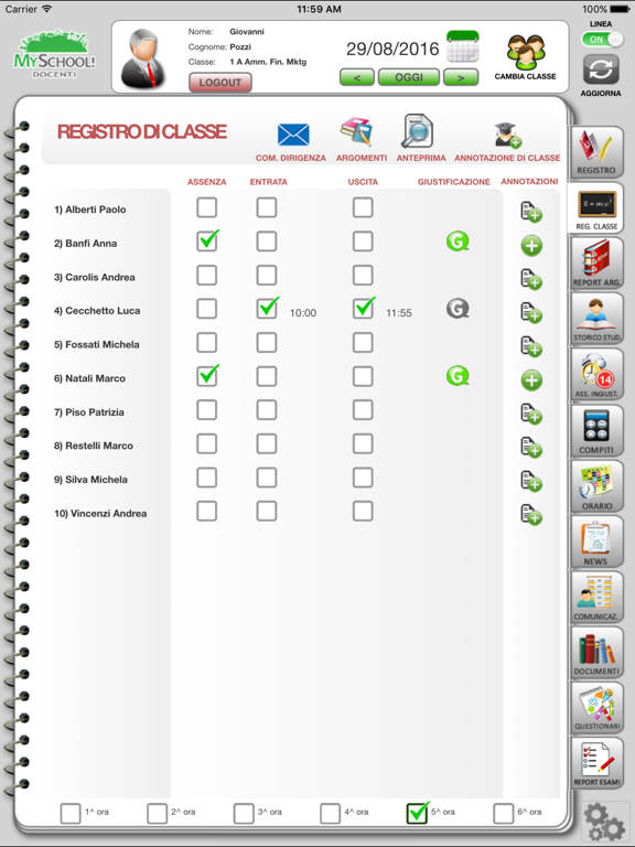 MySchool! Docenti iPad screenshot