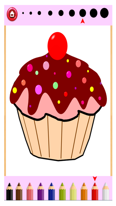 Screenshot #1 pour Cupcake Coloring Book - Dessinez Peignez Kids Game
