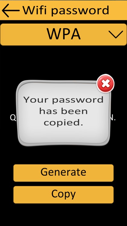 Wifi password.
