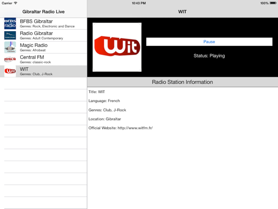 Screenshot #5 pour Gibraltar Radio Live Player