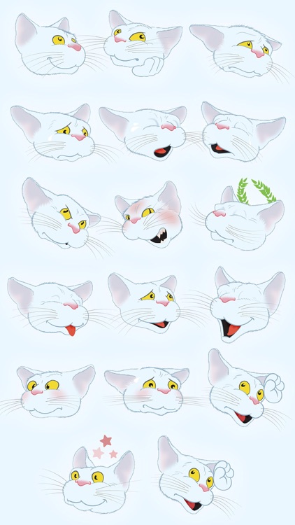 White Cat emoji screenshot-3