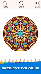 Coloring Book Mandala for Adults Relax Free screenshot #2 for iPhone