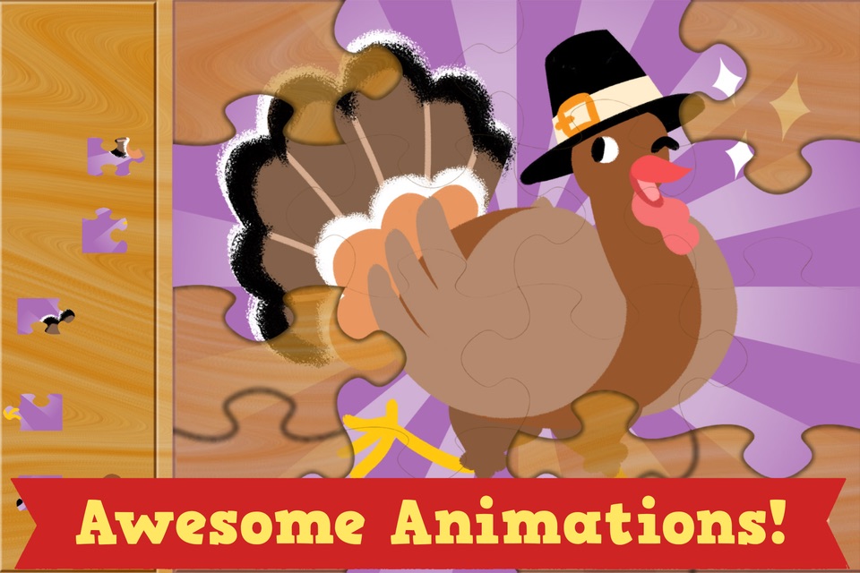 Thanksgiving Puzzles - Fall Holiday Games for Kids screenshot 4