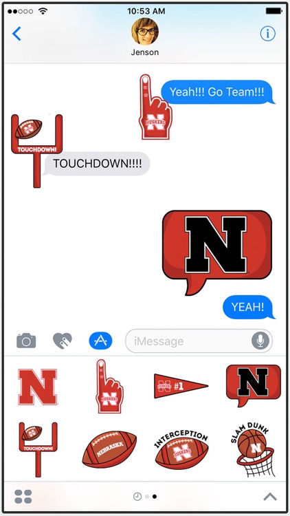 Nebraska Cornhuskers Stickers for iMessage