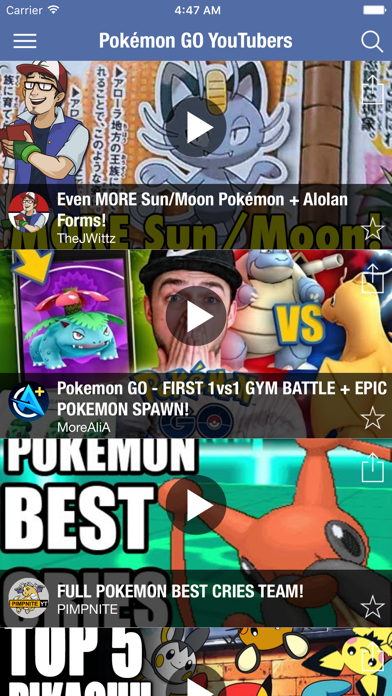 Screenshot #1 pour PokeTube - Best Videos for Pokemon GO