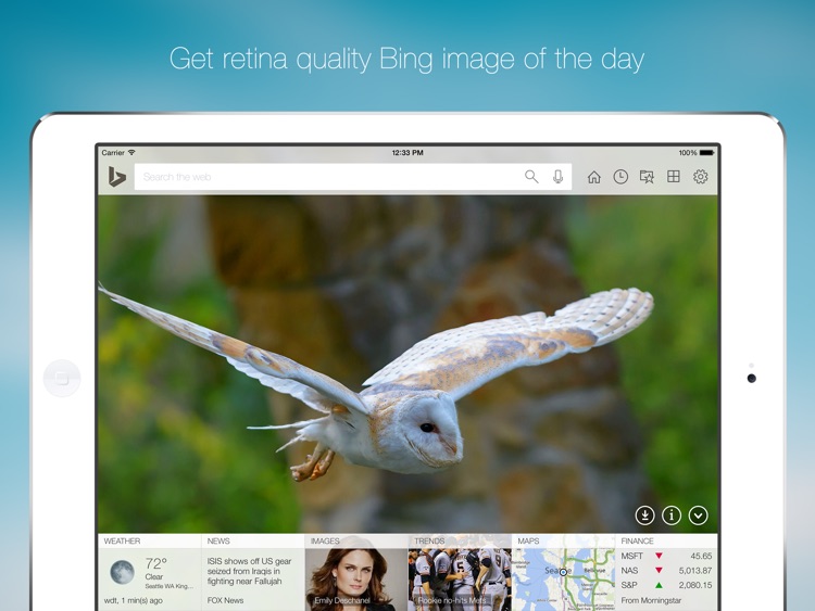 Bing for iPad – images, news