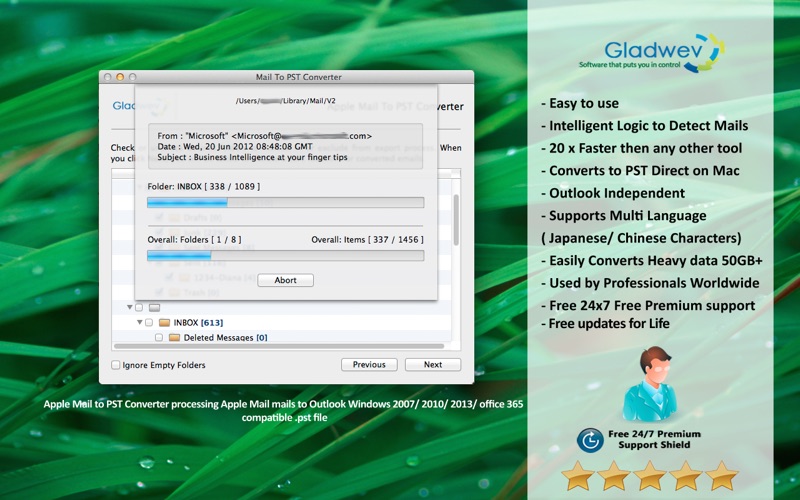 Screenshot #3 pour Mail To PST Converter - AppEd
