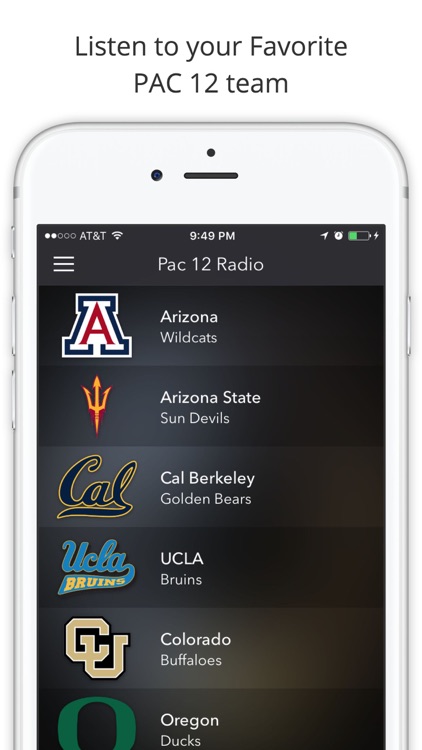 PAC 12 College Football Radio - Live Games