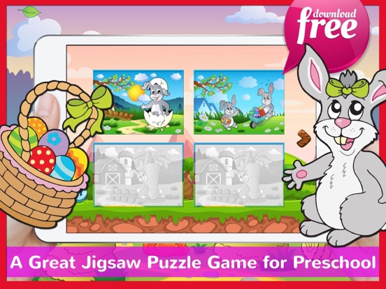 Screenshot #6 pour Happy Easter Jigsaw Puzzles Free For Toddlers & Me