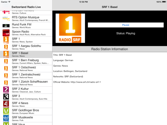 Screenshot #4 pour Switzerland Radio Live Player (Schweiz / Swiss)