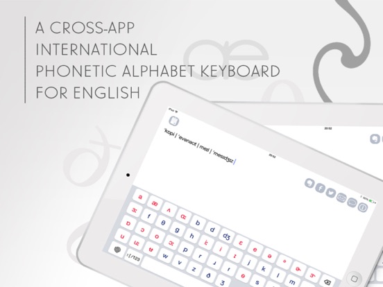 English Phonetic Keyboard with IPA symbols iPad app afbeelding 1