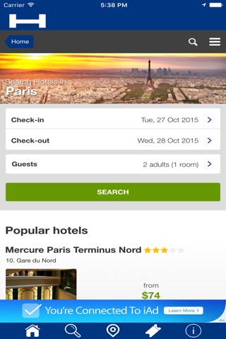 パリ 地図と旅行ツアーで今夜のために比較し、予約ホテルのおすすめ画像1