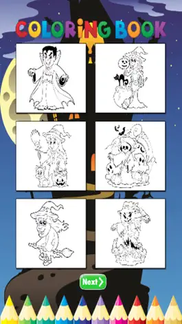 Game screenshot Хэллоуин Книжка-раскраска - Занятия для детей hack