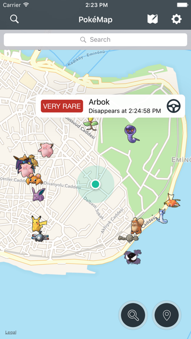 PokeMap - Maps to locate rare Pokemons ! Screenshot