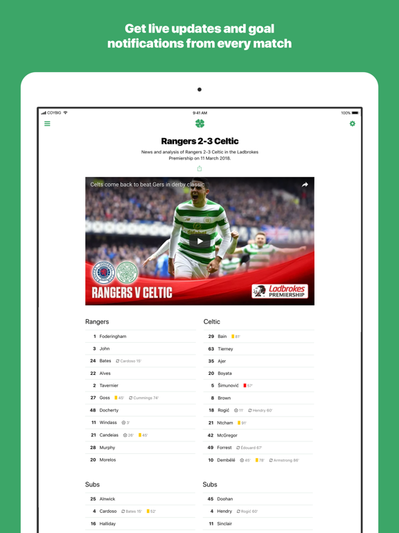 Celtic news now iPad screenshot 6 - Sports app