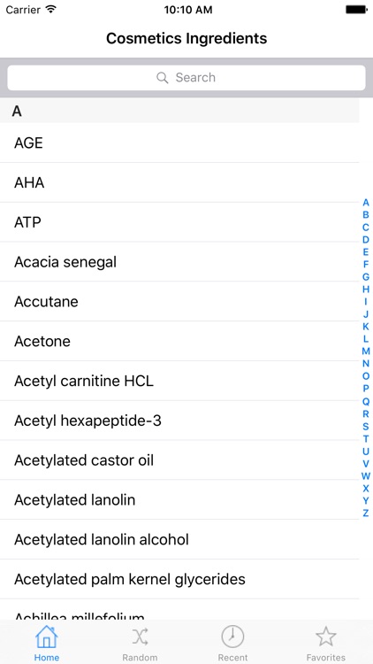 Cosmetics Ingredients for iPad