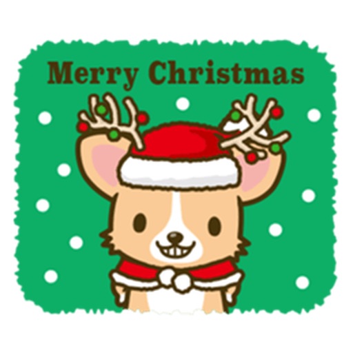 Merry Christmas Corgi Stickers icon