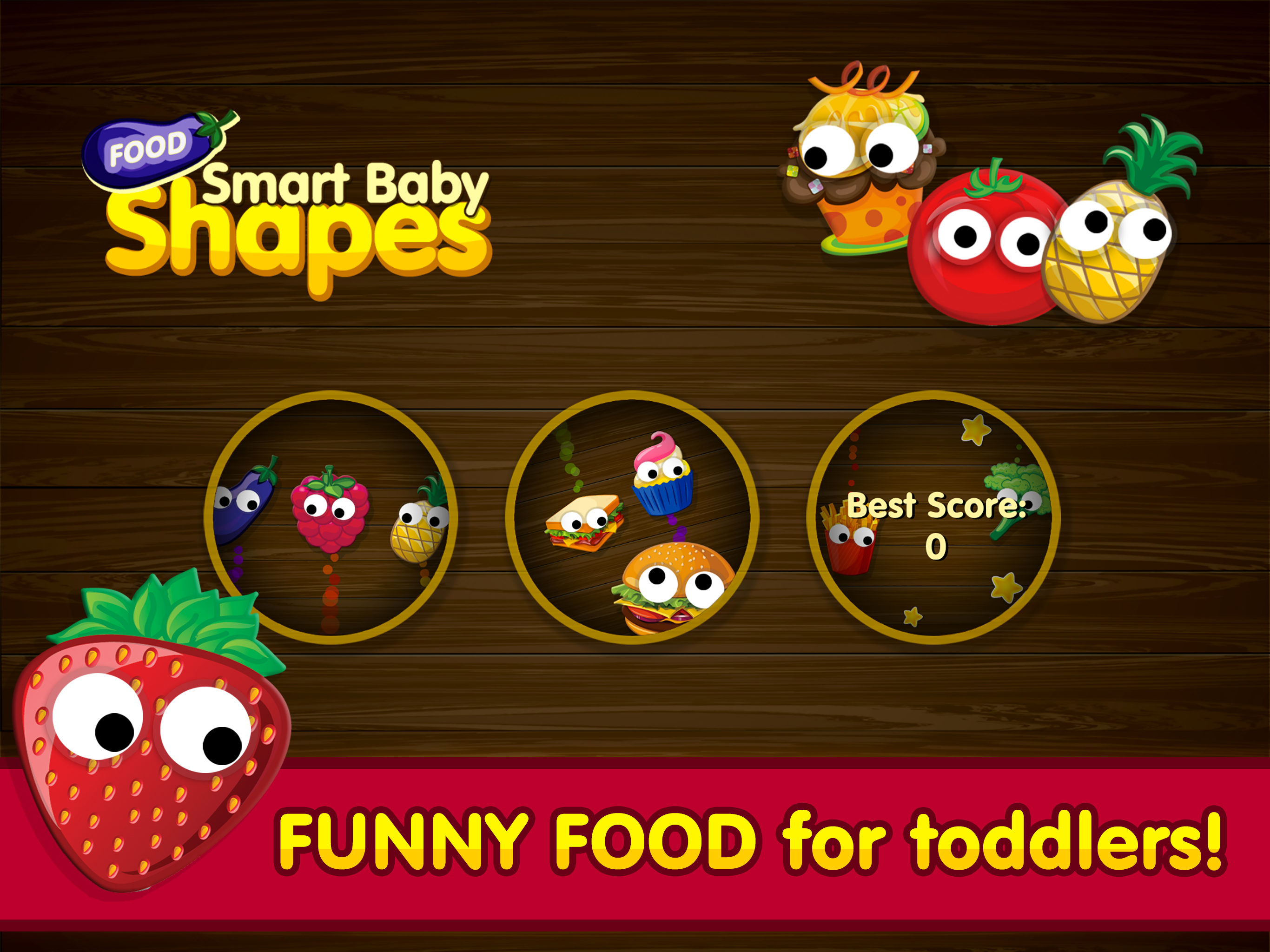 Smart Baby Shapes FOOD: Fun Jigsaw Puzzles and Learning Games for toddlers & little kids screenshot 6