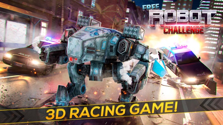 Robot Challenge . War Robots vs Steel Police Car