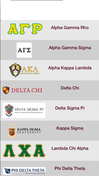 MoState Fraternities