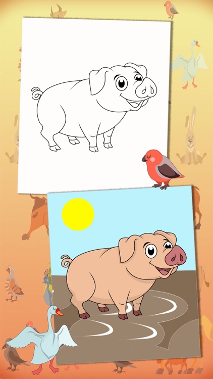 Color Farm Animals Coloring book - Premium screenshot-3