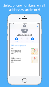 Contacts for iMessage screenshot