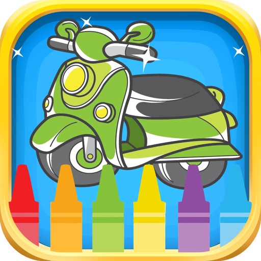 Motorcycle Coloring Book For Kids icon