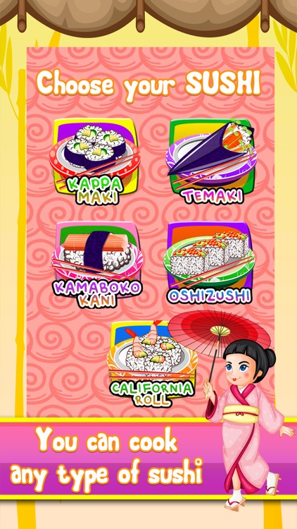 Sushi Food Maker Cooking Kid Game (Girls & Boys) screenshot-3
